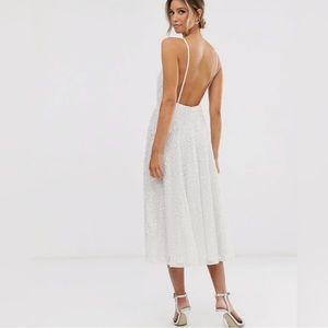 ASOS EDITION Eva embellished cami midi wedding dress